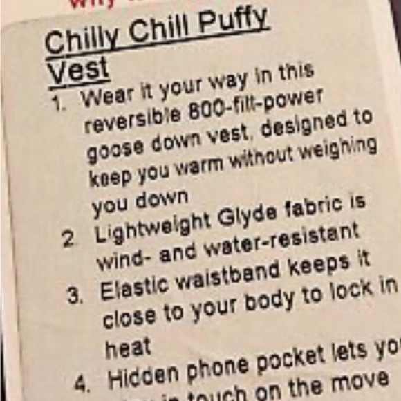 Lululemon Chilly Chill Puffy Vest Inkwell Sashico Star Ghost 4 REVERSIBLE SZ 4 - Picture 4 of 4